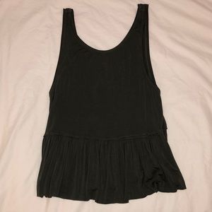 OLIVE GREEN FLOWY TANK TOP